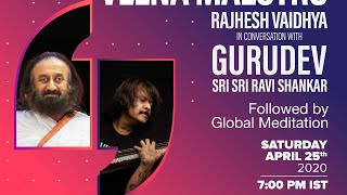 Rajhesh Vaidhya in conversation with Gurudev Sri Sri Ravi Shankar  Live Meditation World Meditates [upl. by Berton]