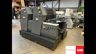 Two colour offset printing machine for sale Heidelberg GTO 52 2 Gab Supplies Ltd 2003 [upl. by Annirak149]