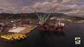 Saipem 7000  Hywind Scotland Mating Operations  Saipem [upl. by Kostival]