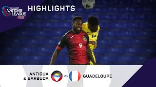 Concacaf Nations League 2022 Highlights  Antigua and Barbuda vs Guadeloupe [upl. by Atteyek366]