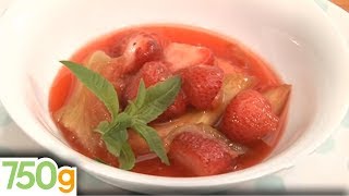 Soupe de fraises à la rhubarbe  750g [upl. by Bogey]