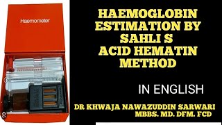 Hemoglobin Estimation by Sahlis Method  In English mbbs physiology hematology Doctors Corner [upl. by Buell]