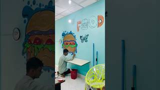 fastfood shop wall painting viralvideo artist [upl. by Isabel943]