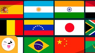 BANDEIRAS Do MUNDO  Encontre a bandeira diferente  EUROPA AMÉRICA ÁFRICAÁSIA  Recopilação [upl. by Therine]