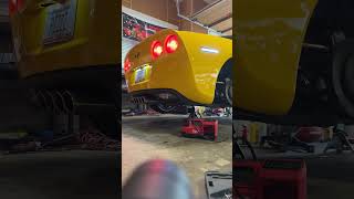 C6 corvette gutted cats and muffler delete straight pipe [upl. by Wylde]