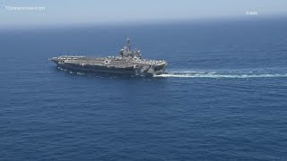 USS Theodore Roosevelt is leaving the Middle East [upl. by Kcirdahc]