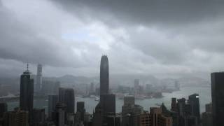 TimeLapse Typhoon quotNangkaquot over Hong Kong [upl. by Merrilee]