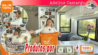 Abrindo os recebidos da Temu muitas coisas úteis para o motorhome [upl. by Aehtela124]