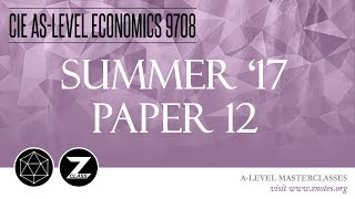 CIE AS Economics 9708  S17 P12  Solved Past Paper [upl. by Burne272]