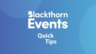 Blackthorn Events Quick Tips  Sending Emails [upl. by Ahsyek873]