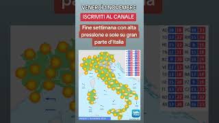 SOLE E TEMPERATURE GRADEVOLI NEBBIE LOCALI  METEO 1 Novembre 2024 meteo [upl. by Uaeb]