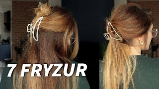 ⭐7 SZYBKICH FRYZUR Z KLAMRAMI⭐ Aniko Vlog [upl. by Trista]