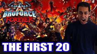 Broforce Forever is THE REAL EXPENDABLES Gameplay Impressions  JJs First 20 [upl. by Aneloc]