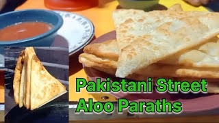 Street Aloo Paratha  Dhaba Style Aloo Paratha  Peshawari City Aloo Paratha  Jim Foods [upl. by Cavanaugh954]