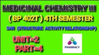 MEDICINAL CHEMISTRY 4TH SEMESTER BP402T [upl. by Ybloc]