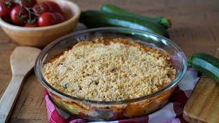 Crumble COURGETTE SAVOUREUX et FACILE Cest un SUPER dîner [upl. by Enelie]