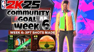 The W Week 6 Community Goal Rewards Earned on NBA2K25 [upl. by Keenan119]