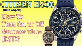 Citizen EcoDrive Radio Controlled H800 Daylight Savings Time DST Setting  Change Summer Time [upl. by Aneekal228]