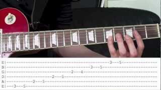 Pentatonic Scales Guitar Lesson With Tabs  The 5 Positions in E Tuning [upl. by Yras]