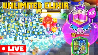 Clash Royale Live 🔴  Legendarays Infinite Elixir Challenge  Clashroyale Gameplay Live [upl. by Nickey]