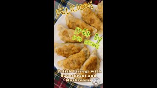 How to Make Polish Pierogi with Sauerkraut and Mushrooms  Authentic Recipe [upl. by Adnoel]