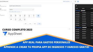 Curso APPSHEET Gratis  App para gastos personales  Ingresos y Egresos  Gastos compartidos [upl. by Haymes]