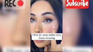 How to  Stop Under Eye From Creasing ✨by FroArtistry ✨ [upl. by Tocs827]