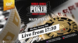 💶 🏆 Day 3 of €1100 WSOP Circuit Main Event 10 live from Kings Resort 👑 [upl. by Arden]