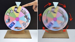 How to make a cardboard spinning wheel  Prize wheel  DIY wheel [upl. by Niwrek]