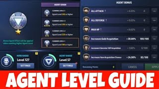 Agent level amp agent bonus points setup guide  marvel future fight [upl. by Tibbetts]