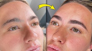 Brow Lamination tutorial for shaping coarse uneven eye brows [upl. by Veron]