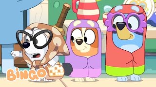 Chaotic Cousin Moments 😆 🧡  Bluey Bingo Muffin and Socks 💜  Bingo  Official Channel [upl. by Salhcin]