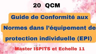 20QCM Sur Le Guide dIMANOR Léquipement De Protection Individuelle EPI Master ISPITS Echelle 11 [upl. by Lebezej339]