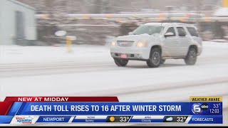 Death toll rises to 16 in TN after winter storm [upl. by Apollus]