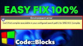 Cant find compiler executable in your configured search paths for GNU GCC Compiler  CodeBlocks [upl. by Josefina]