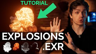 Compositing with EXR Files  FREE VFX Explosions [upl. by Linetta]