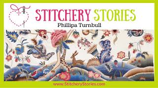 Phillipa Turnbull Crewel Embroidery Specialist  The Crewel Work Company  Stitchery Stories [upl. by Nebra]