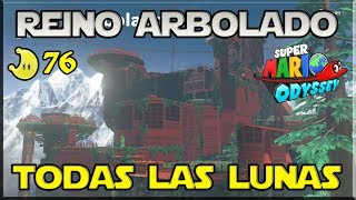 Super Mario Odyssey  Guia 100  Todas las Lunas  Reino Arbolado  Español [upl. by Sitruk471]