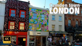 CAMDEN TOWN LONDON  4K Walking tour [upl. by Minne]