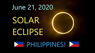 Solar Eclipse  Philippines June 21 2020 [upl. by Adnalro]