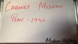 Cabinet Mission Plan 1946 Mizo tawnga sawifiahna modernindianhistory [upl. by Attecnoc701]