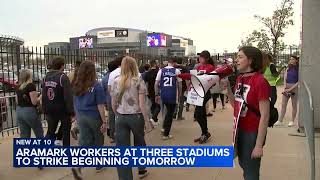 Aramark workers to strike against all 3 Philadelphia sports stadiums Monday [upl. by Maryanna]