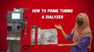 How to prime tubing amp dialyzer DialysisDiary dialysis dialysismachine [upl. by Wasson]