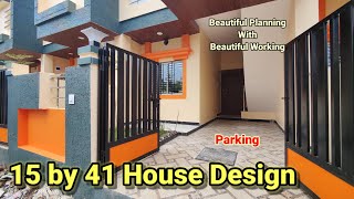 Beautiful 15×41 house plan  1541 house design in single floor  1bhk house 15 by 41 [upl. by Milt]