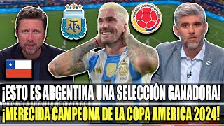 ¡ARGENTINA ES BICAMPEON CHILENOS REACCIONAN ASI AL ARGENTINA1 VS COLOMBIA0 FINAL COPA AMERICA [upl. by Erlond8]