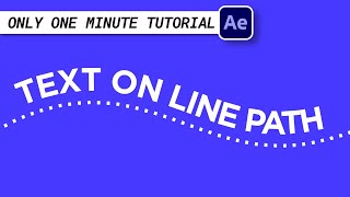 How to Make Animated Text on Line Path  1 Minute After Effect Tutorial [upl. by Lombard390]