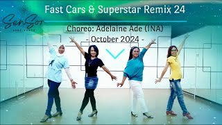 Fast Cars amp Superstar Remix 24  Beginner  ChoreoAdelaine Ade INA  October 2024 [upl. by Arem767]