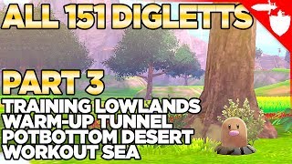 All Diglett Locations Part 3  Isle of Armor Pokemon Sword and Shield DLC [upl. by Eenolem]