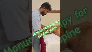 Manual therapy for cervical pain ytshorts physiotherapy manualtherapist manualtherapy [upl. by Abbate]