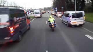 IC Ambulance met begeleiding van de politie vanaf het ziekenhuis in hoorn de A7 op [upl. by Neirad]